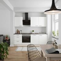 KÜCHENLEERBLOCK TOUCH HIGH - LINE, H9 LINKS - Weiß/Grau, MODERN, Holzwerkstoff (240cm) - Nobilia