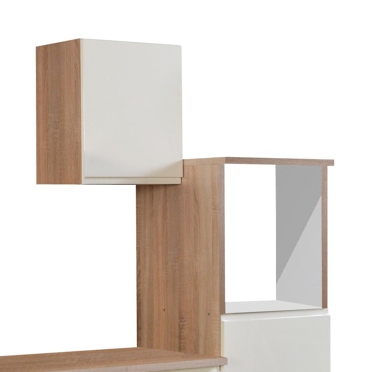 Küchenzeile Cardiff Ohne Geräte 280 Cm Creme - Creme/Sonoma Eiche, Basics, Holzwerkstoff (280cm) - Held