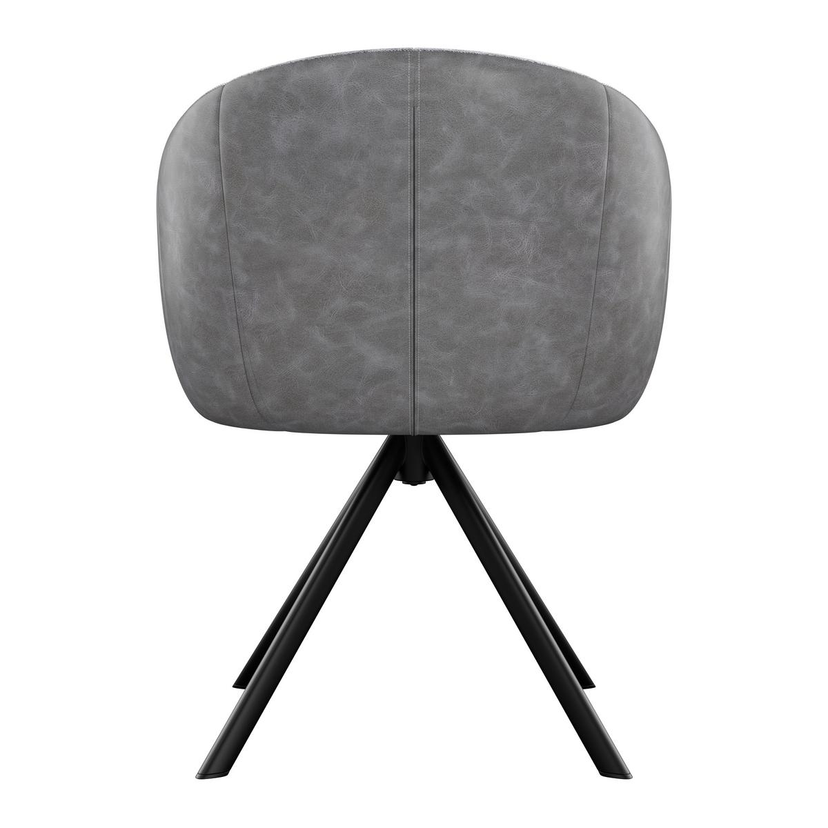 Karosszék Lara Giga S - fekete/szürke, Modern, textil/fém (59/78/63cm)