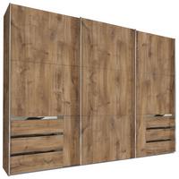 Schwebetürenschrank Mit Laden 300cm Level 36a, Eiche Dekor - Eichefarben, MODERN, Holzwerkstoff (300/216/65cm) - MID.YOU
