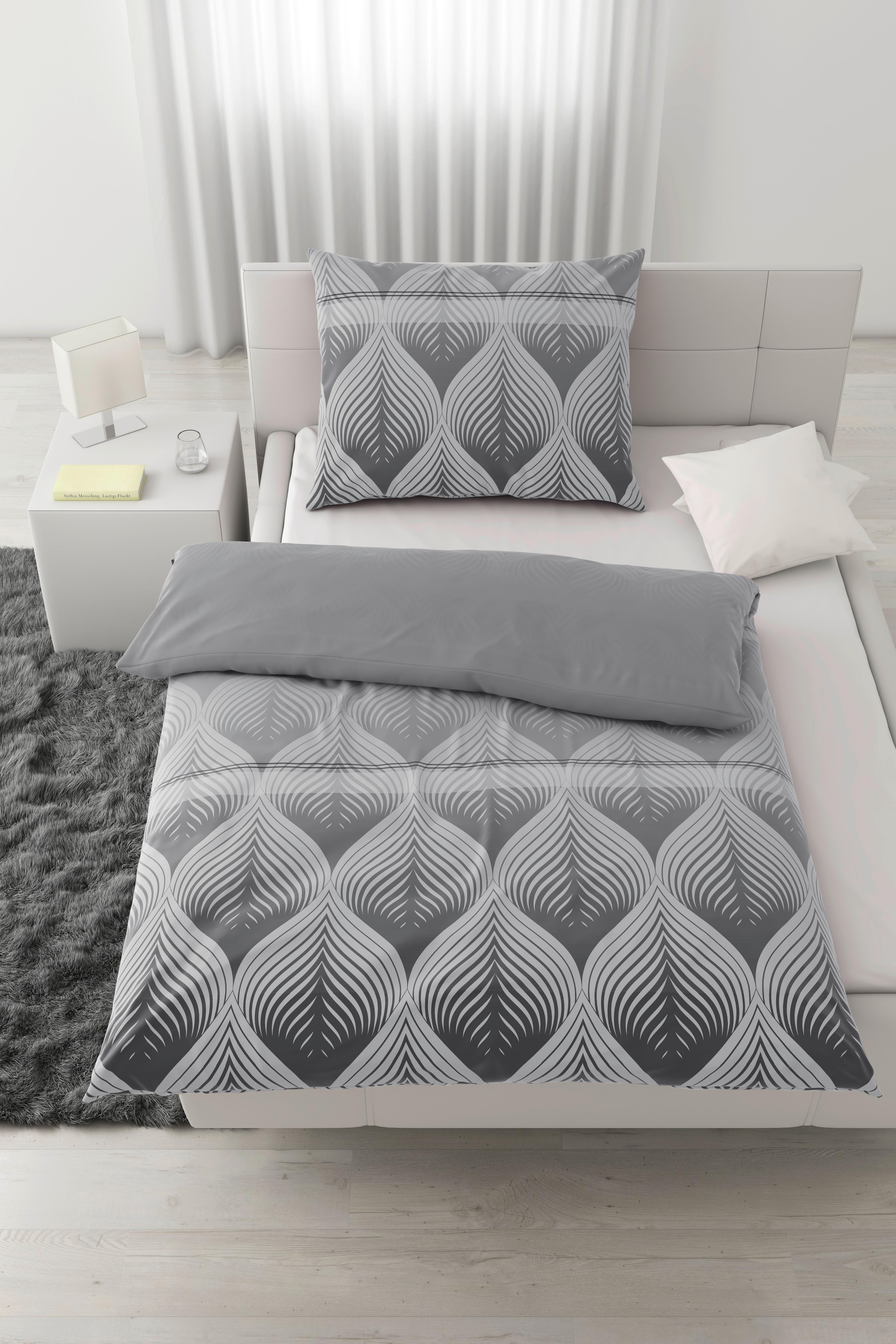 Povlečení Domps, 70/90 140/200cm - šedá, Moderní, textil (140/220cm) - Modern Living