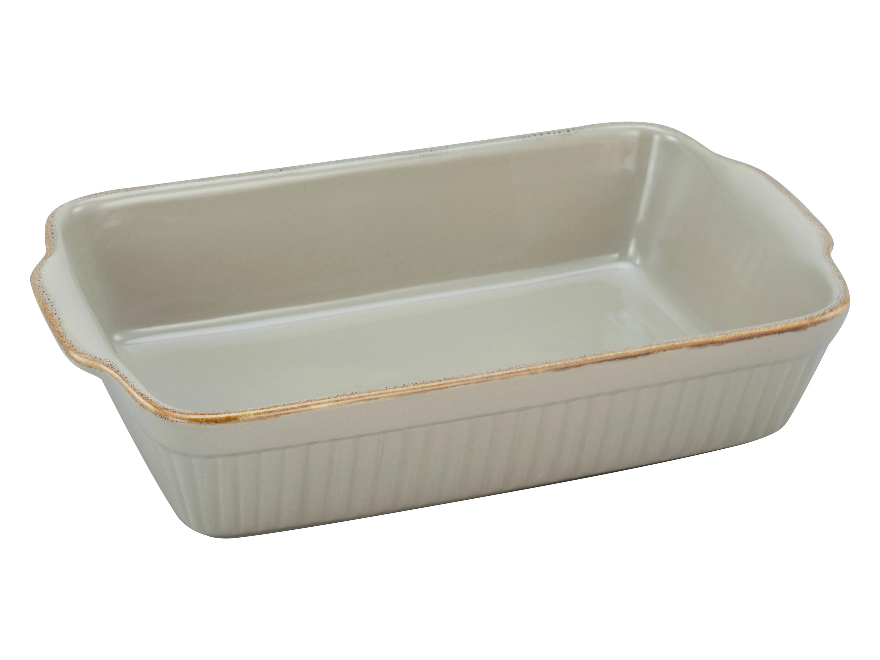 Auflaufform aus Steinzeug in Beige 3 Liter