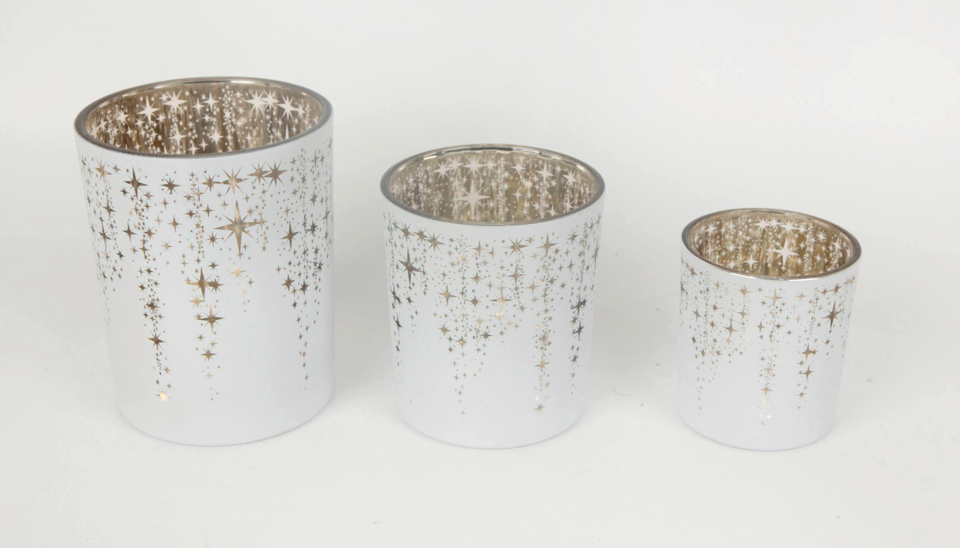 Mécsestartó Lima - fehér, Konventionell, Üveg (7/8cm) - Luca Bessoni