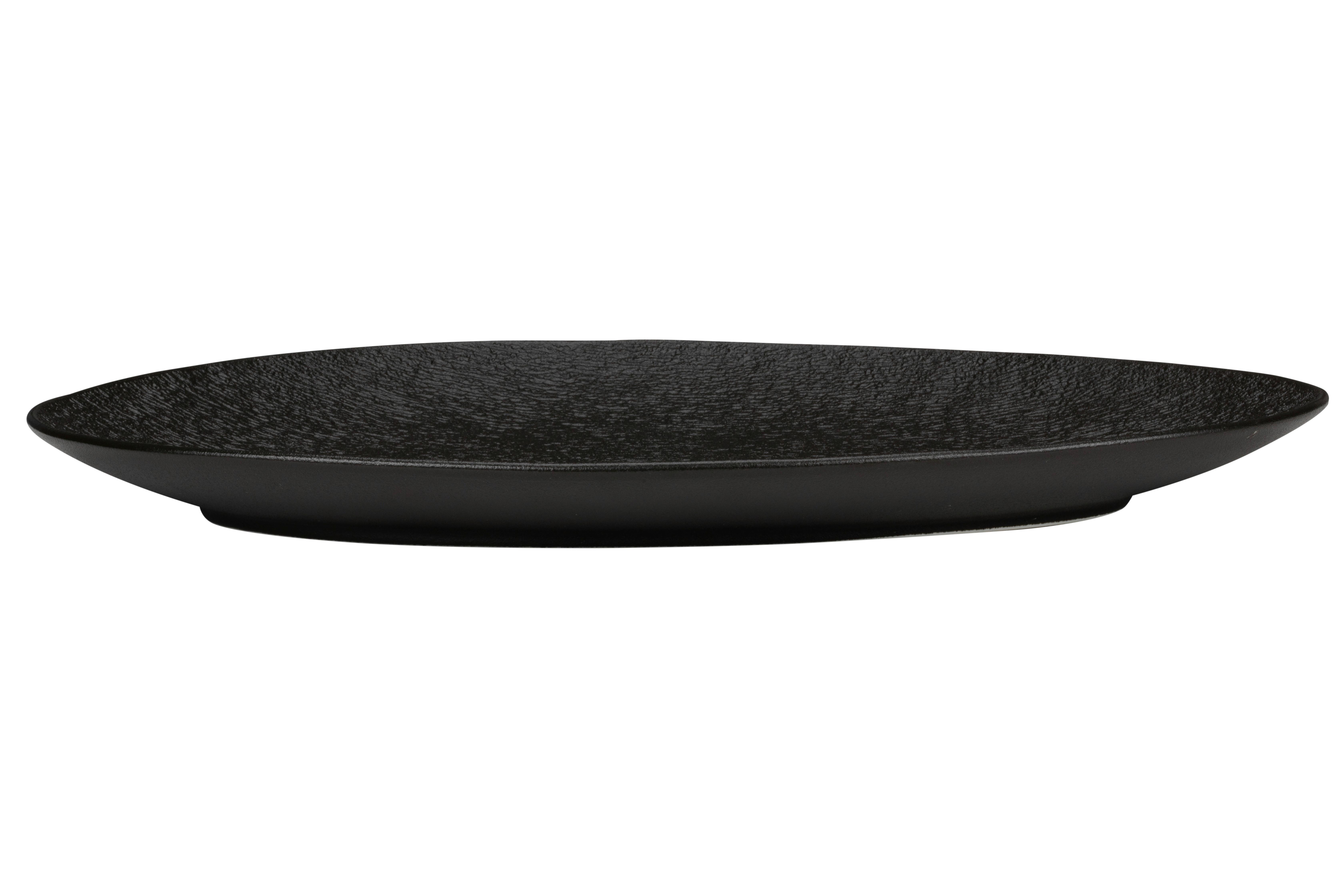 Servírovací Talíř Haruki - černá, Moderní, keramika (39,1/26,3/3,4cm) - Premium Living