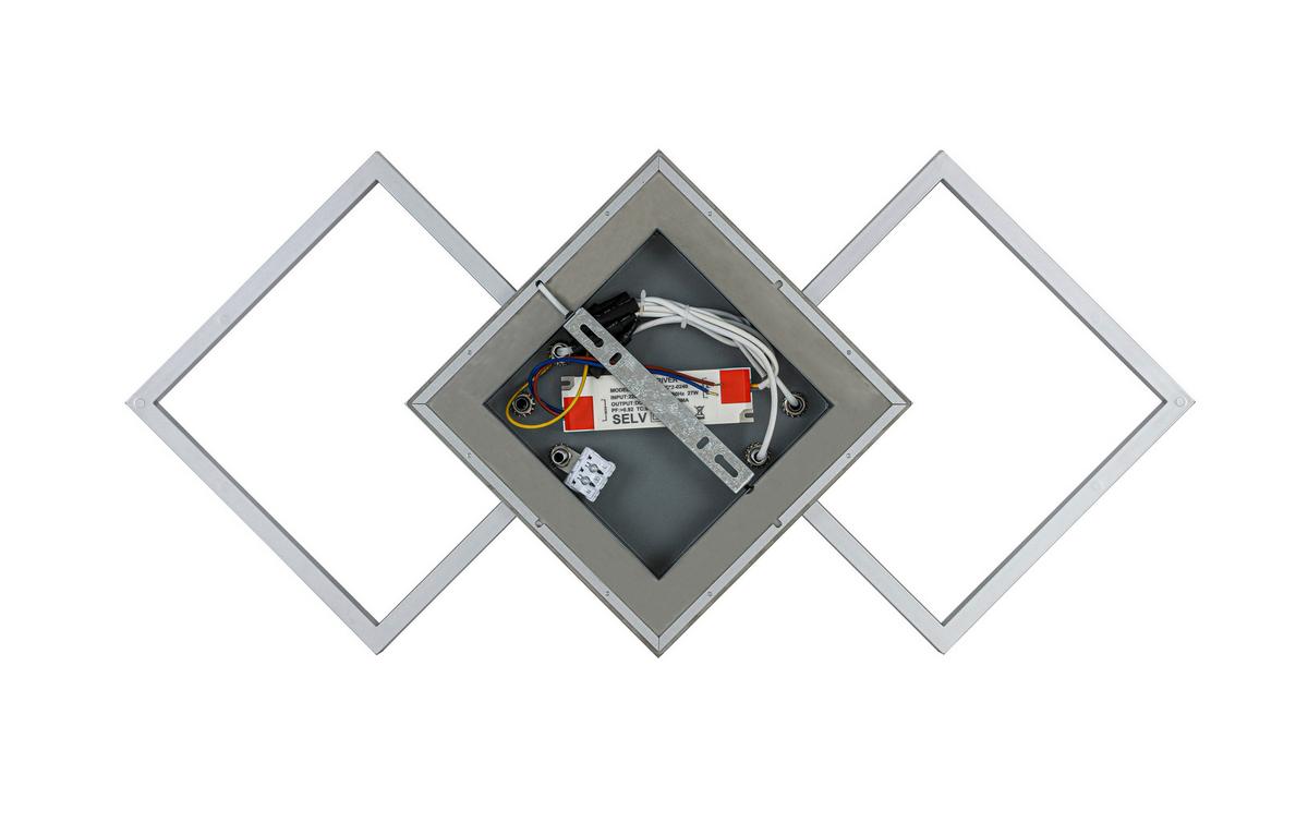 Led-deckenleuchte Tiziana - Chromfarben/Silberfarben, MODERN, Kunststoff/Metall (75cm) - Luca Bessoni