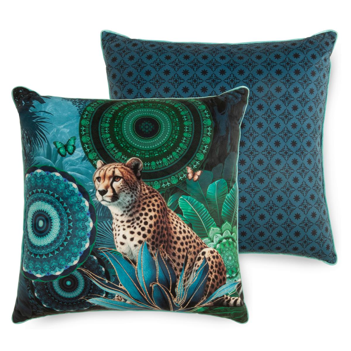 ZIERKISSEN NYAH - Blau/Multicolor, Design, Textil (48/48cm)
