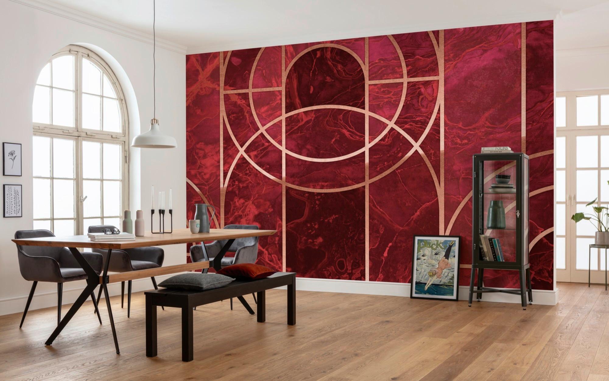 Fototapete Pompeux - Rot/Braun, Trend, Papier (400/280cm) - Komar