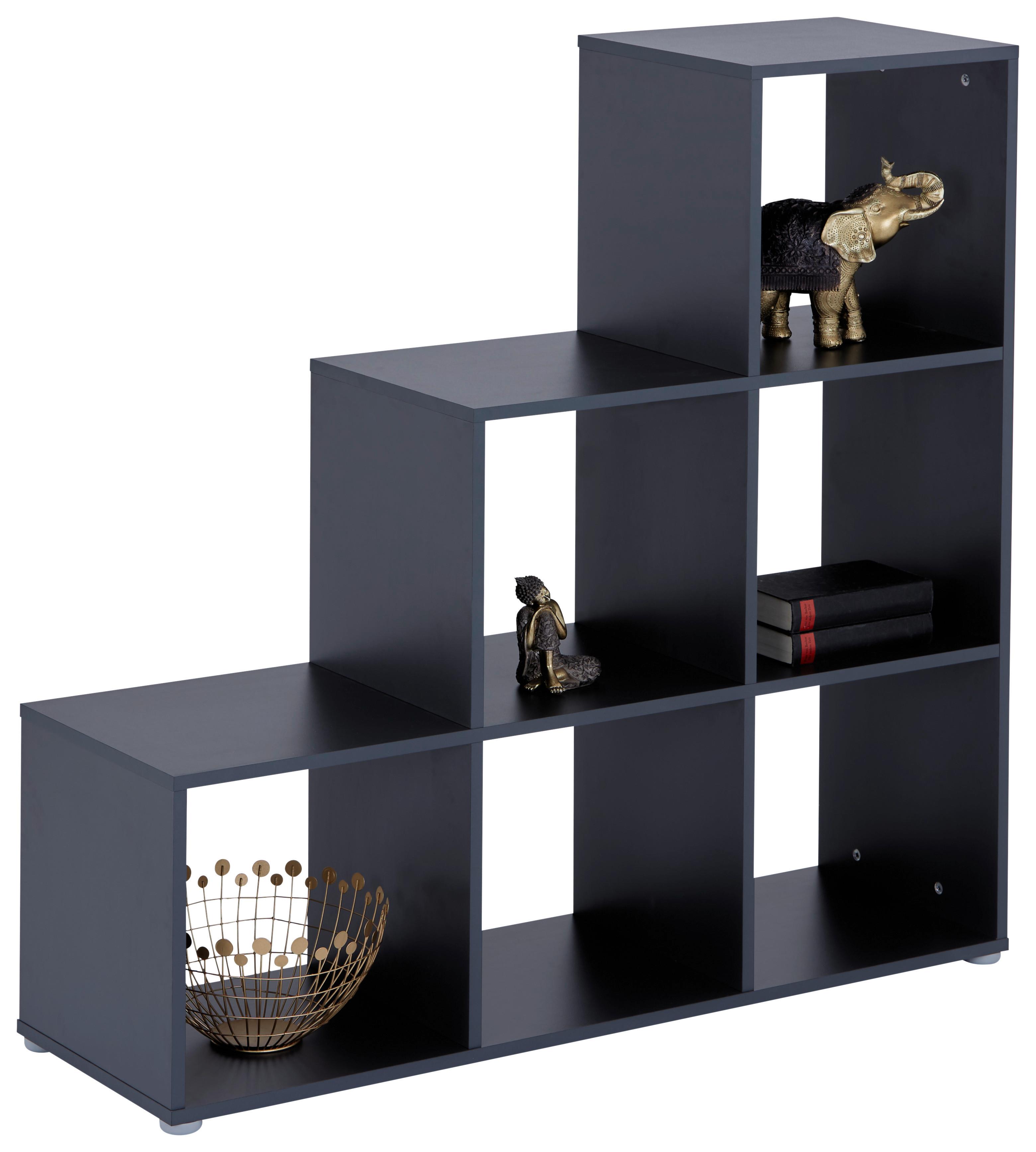 Raumteiler Pisa 3 - Anthrazit, MODERN, Holzwerkstoff (112/113/35cm)