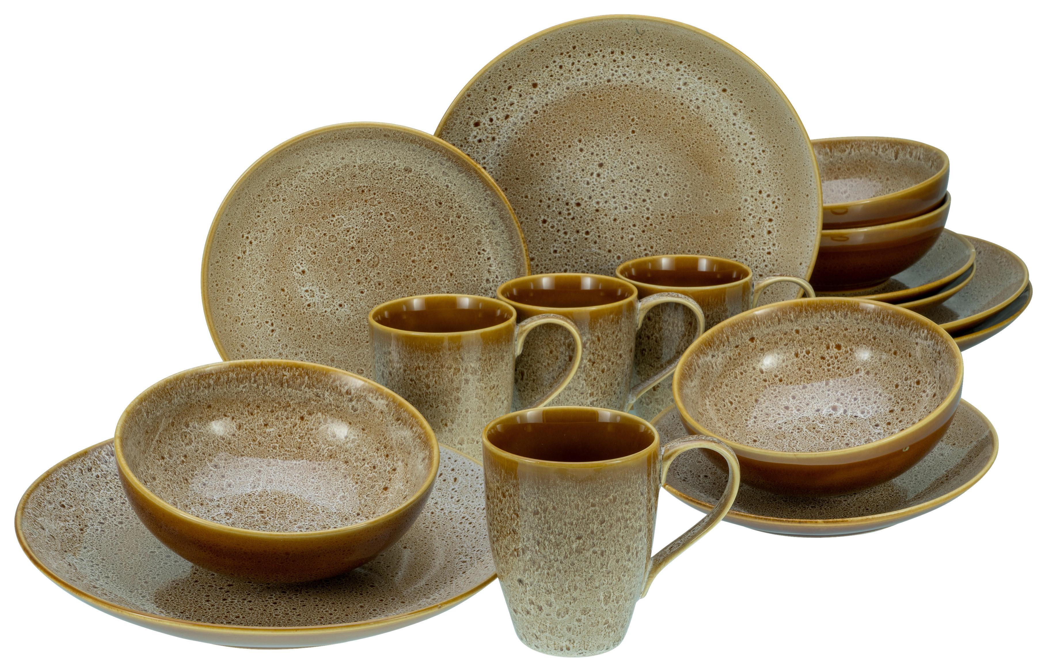 Kombiservice Keramik 4 Personen Geschirr Set - Multicolor, MODERN, Keramik (34/31/33cm) - Creatable