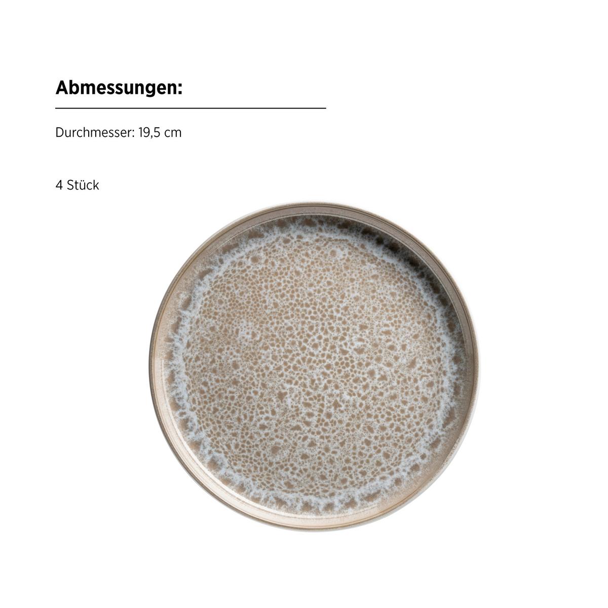 Kombiservice Malea 16-Teilig Steinzeug, Beige, 4 Personen - Beige, Basics, Keramik - Mäser