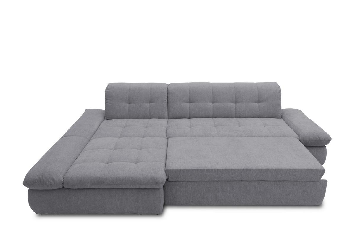 Ecksofa Mit Schlaffunktion Moric Dunkelgrau Mikrofaser - Chromfarben/Dunkelgrau, KONVENTIONELL, Textil (172/300cm) - MID.YOU