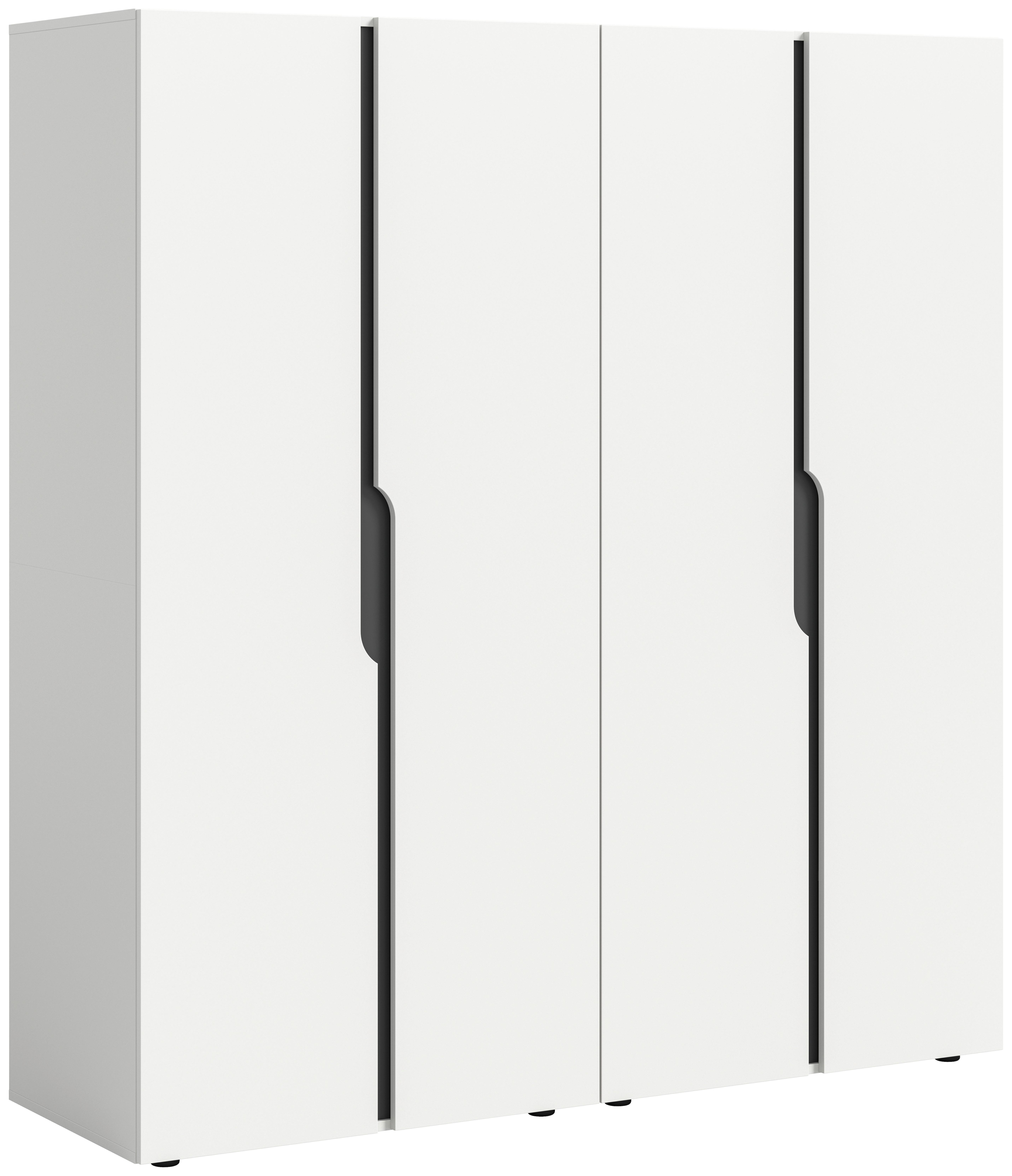 DREHTÜRENSCHRANK Anga Weiß B: 160cm - Weiß, MODERN, Holzwerkstoff (160/180/51cm) - MID.YOU