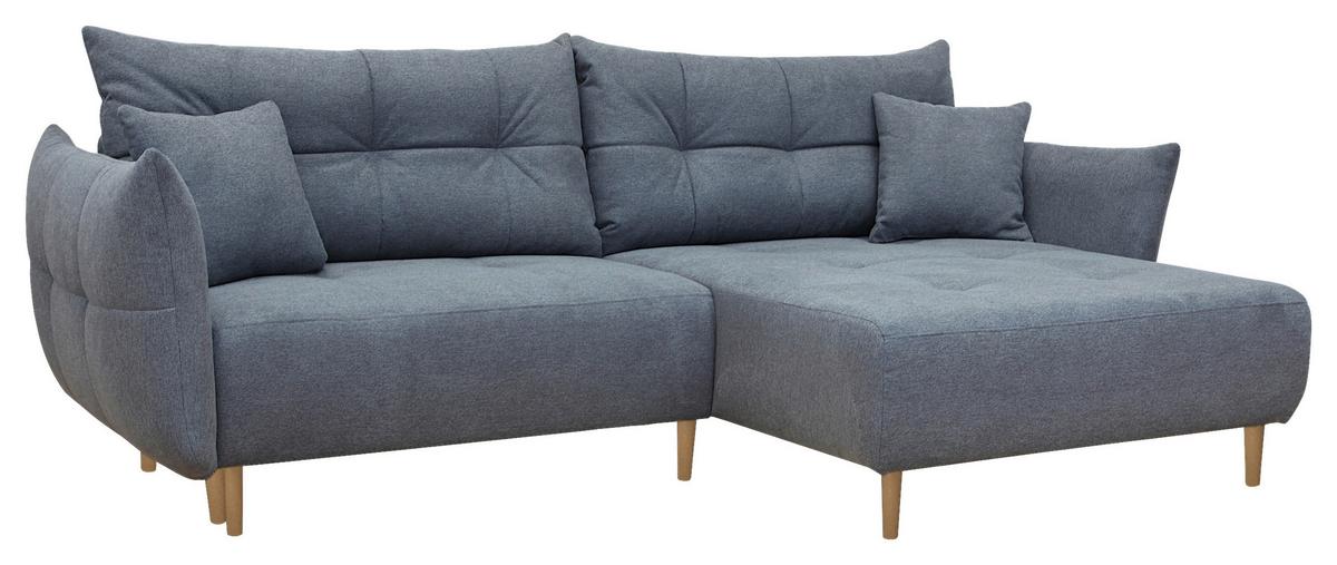 Rohová sedačka RAIN, obojstranná, sivá tk. LOFT - sivá/prírodná farba, Modern, textil (267/172cm)