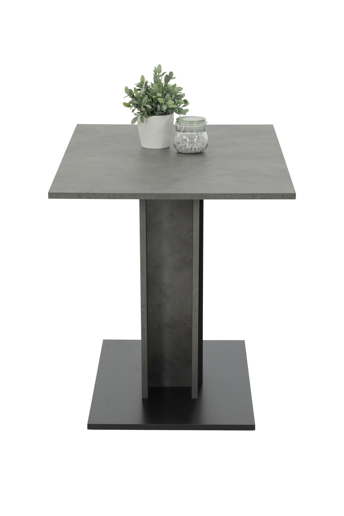 ESSTISCH JUDITH T - Dunkelgrau/Schwarz, MODERN, Holzwerkstoff (110/76/68cm) - P & B