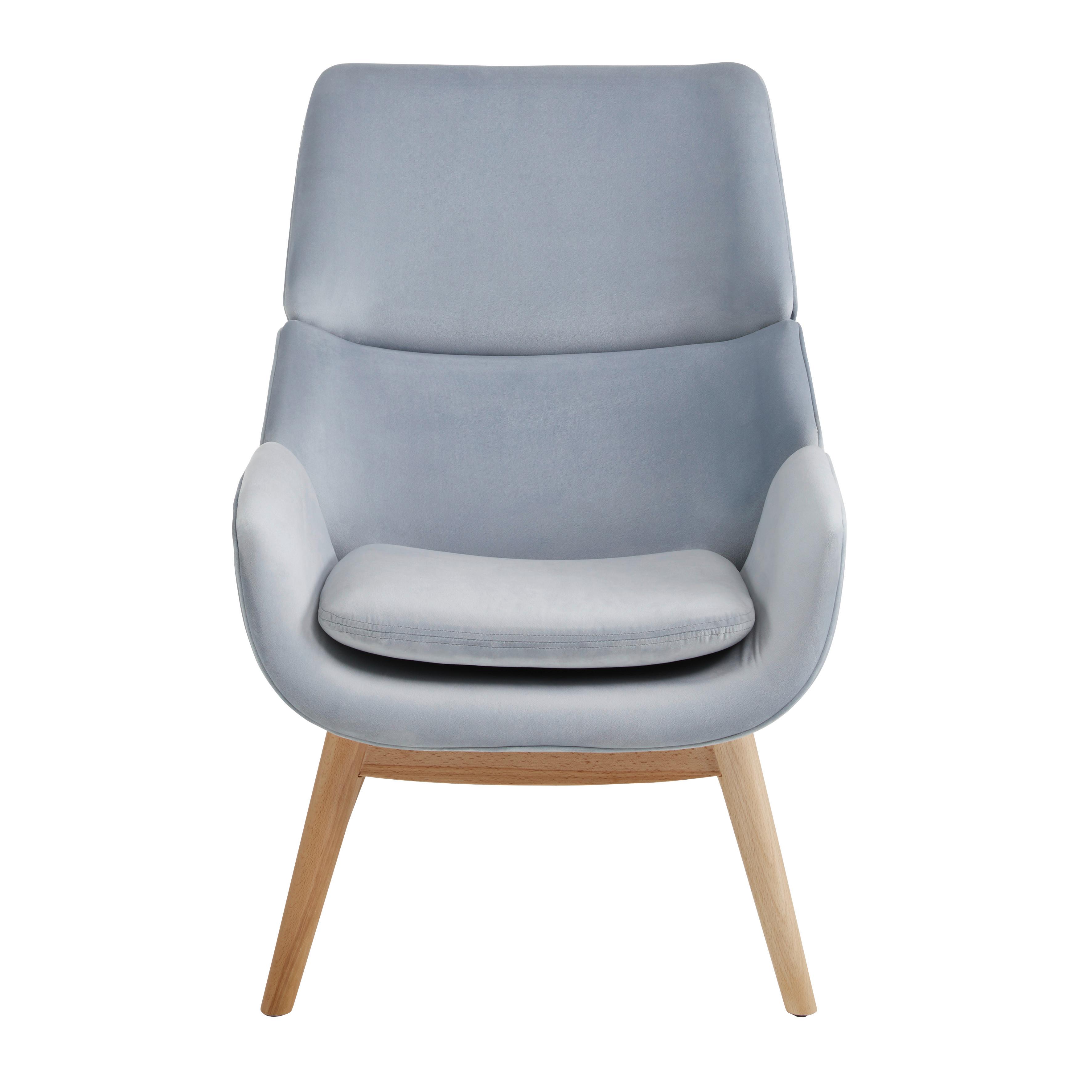 Kreslo FELIA svetlá sivá - farba buka/svetlosivá, Modern, drevo/textil (71/92,5/79cm) - Bessagi Home