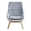 Křeslo FELIA světle šedá - světle šedá/barvy buku, Moderní, dřevo/textil (71/92,5/79cm) - Bessagi Home