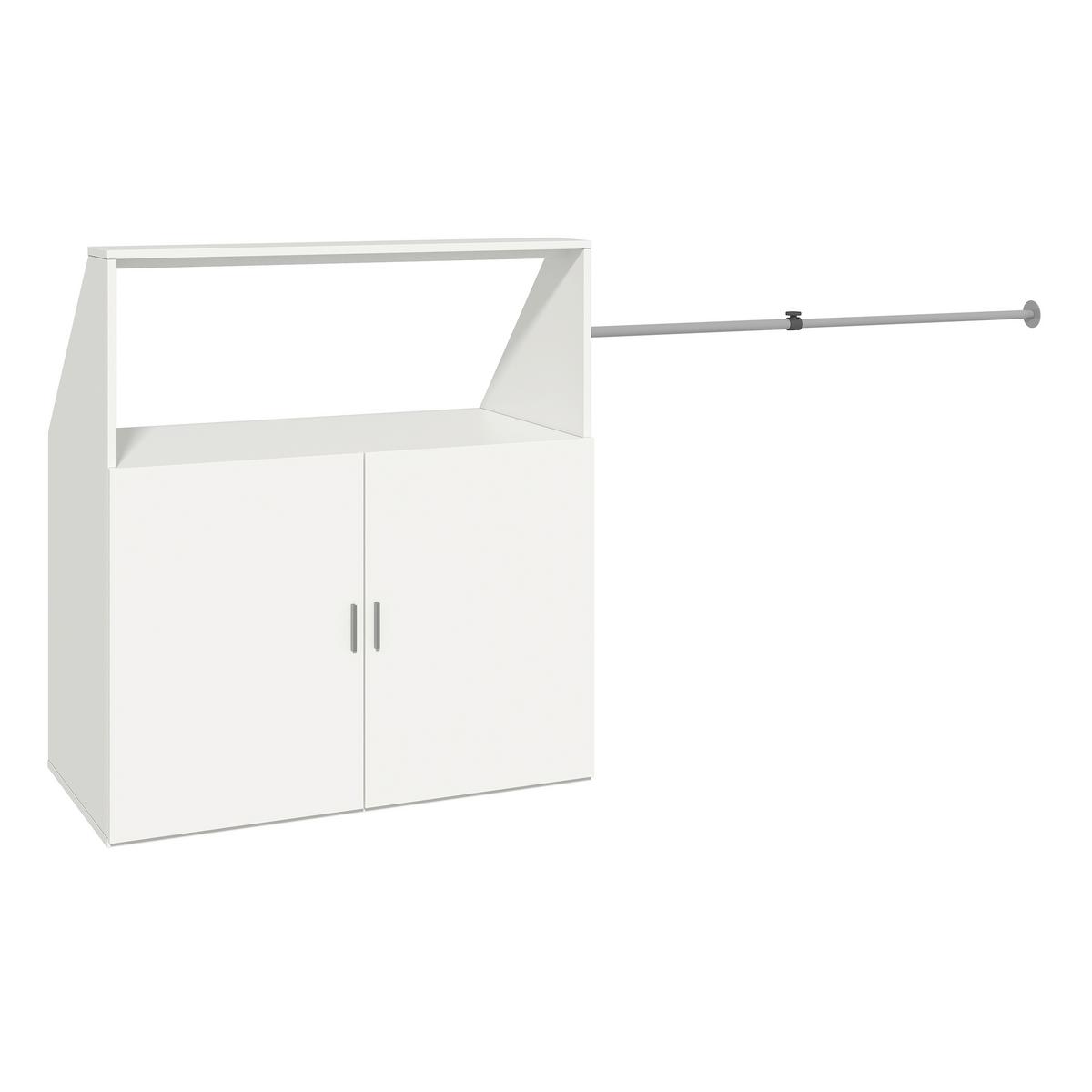 Nyitott Gardróbszekrény Dacho "m" - fehér, Modern, faalapú anyag (90/100/52cm) - Livetastic