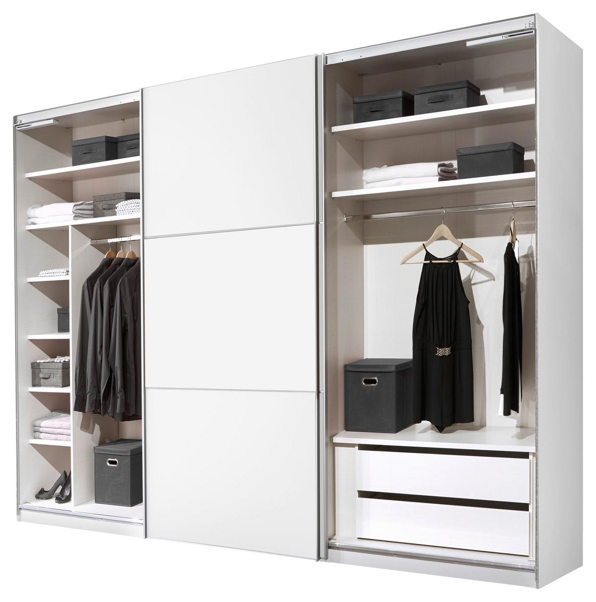 Schwebetürenschrank B: 249 Cm Includo, Weiß/artisan Eiche - Eiche Artisan/Weiß, Design (249/222/68cm) - MID.YOU