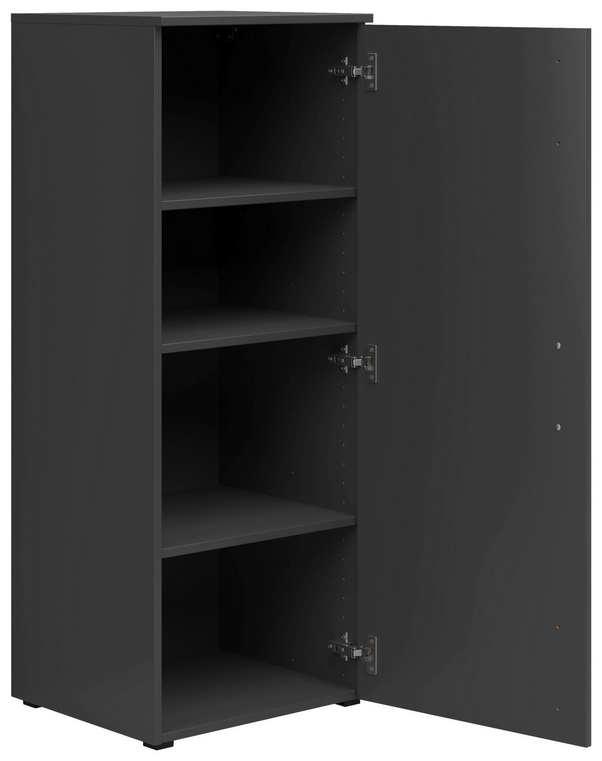 Komoda Cabinet š: 45 cm - čierna/grafitová, Modern, kompozitné drevo/plast (45/115/40cm)