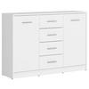 Kommode Nepo Plus Chest Of Drawers - Schwarz/Weiß, Design, Holzwerkstoff (118,5/84/34cm)