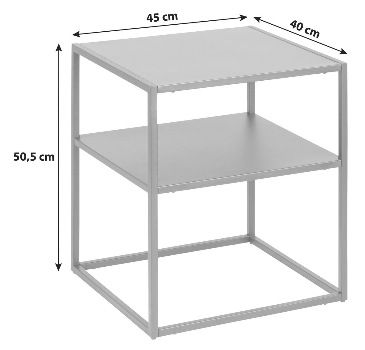 Nachtkästchen Schwarz H: 50,5 Cm Virum - Schwarz, Trend, Metall (45/50,5/40cm) - MID.YOU