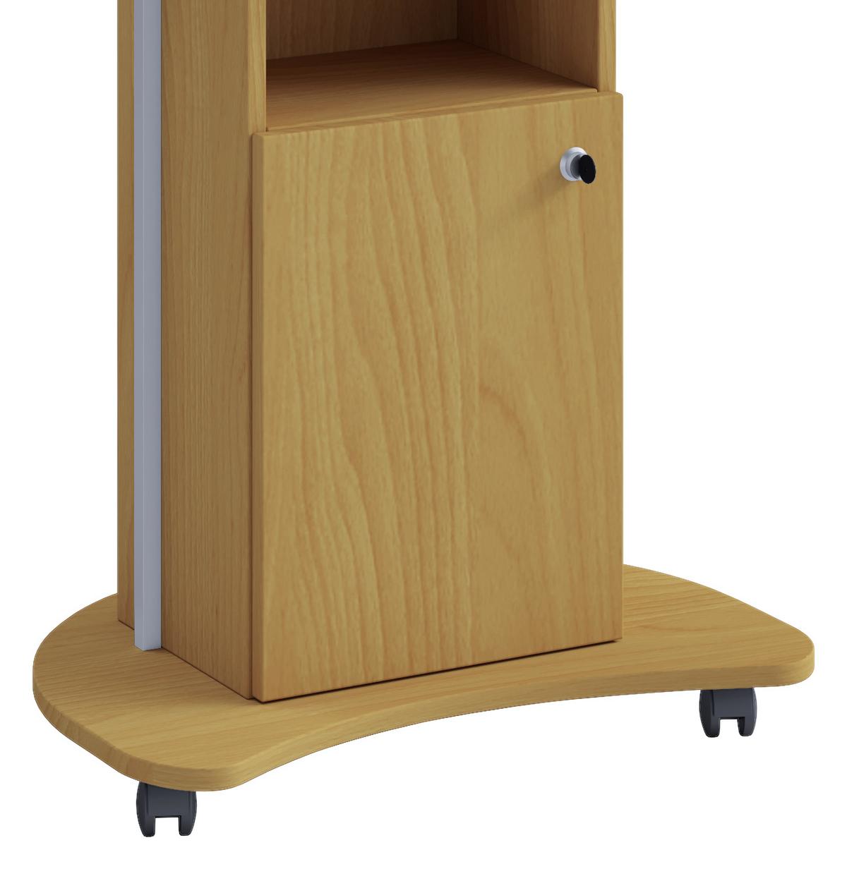 Stehpult Mit Stauraum + Rollen B 56 H 12 Cm Komil Buche Dekor - Buchefarben, Basics, Holzwerkstoff (56/41/93cm) - MID.YOU