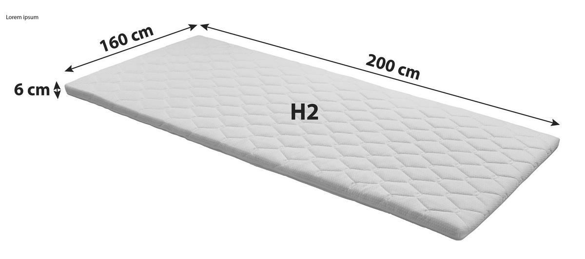 Topper Primatex Beta 160x200 cm Kaltschaumkern - Weiß, Textil (160/200cm) - Primatex