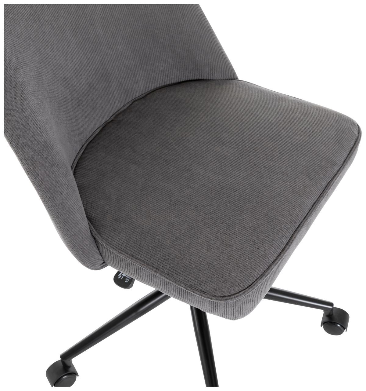 Kancelářska židle BEETLE -EXKLUSIV- - šedá/černá, Moderní, kov/dřevo (48/85-94/56cm) - Mömax