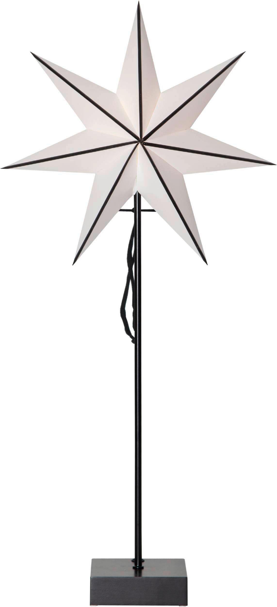 Stehleuchte 235-01 - Schwarz/Weiß, Basics, Holz/Papier (35/15/74cm) - Eglo
