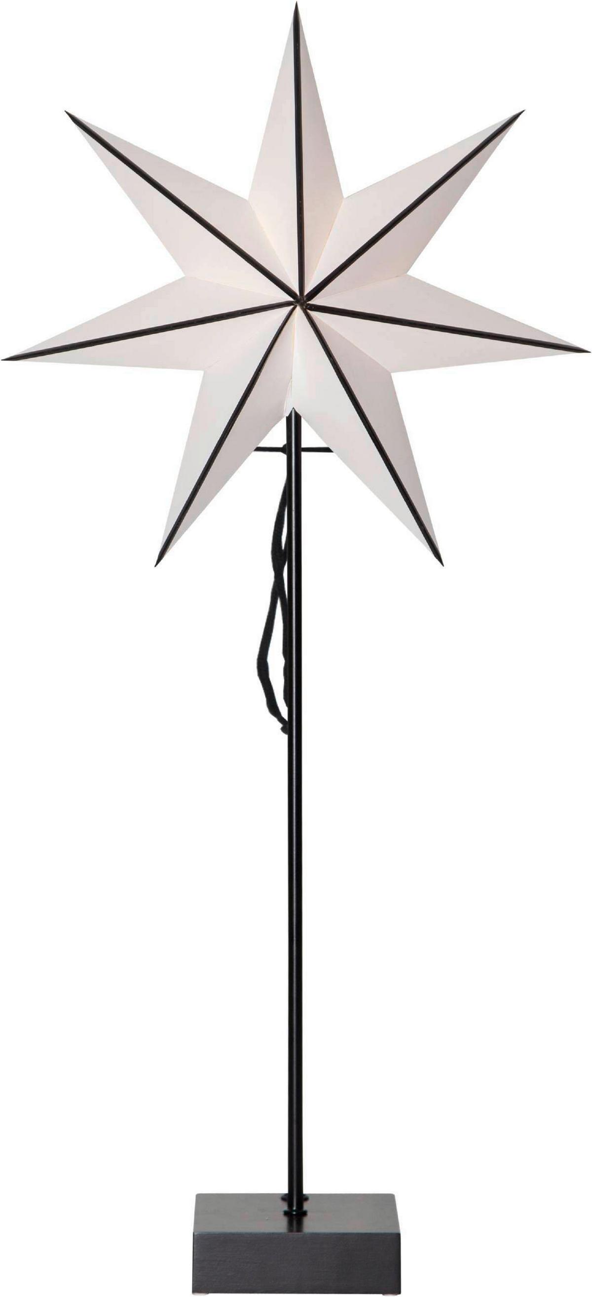 Stehleuchte 235-01 - Schwarz/Weiß, Basics, Holz/Papier (35/15/74cm) - Eglo