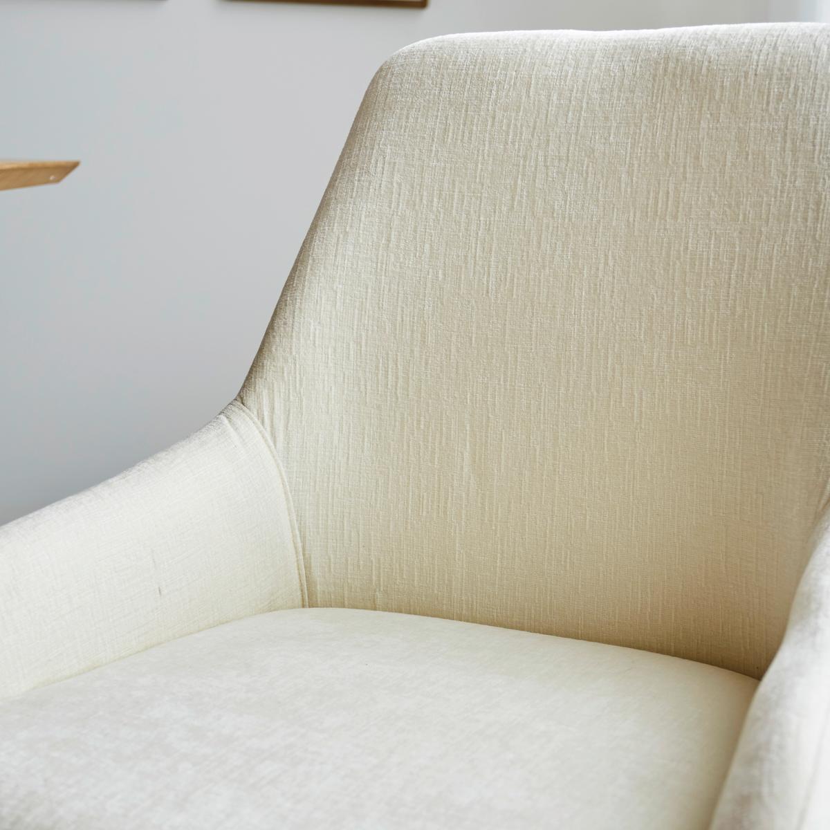 Stuhl-Set Cannes Creme/Weiß B: 52 cm - Creme/Schwarz, MODERN, Textil/Metall (52/86/44cm) - MID.YOU
