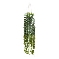 Kunstpflanze, Hängepflanze Grün, H: 85 cm - Schwarz/Grün, Design, Kunststoff (85cm)