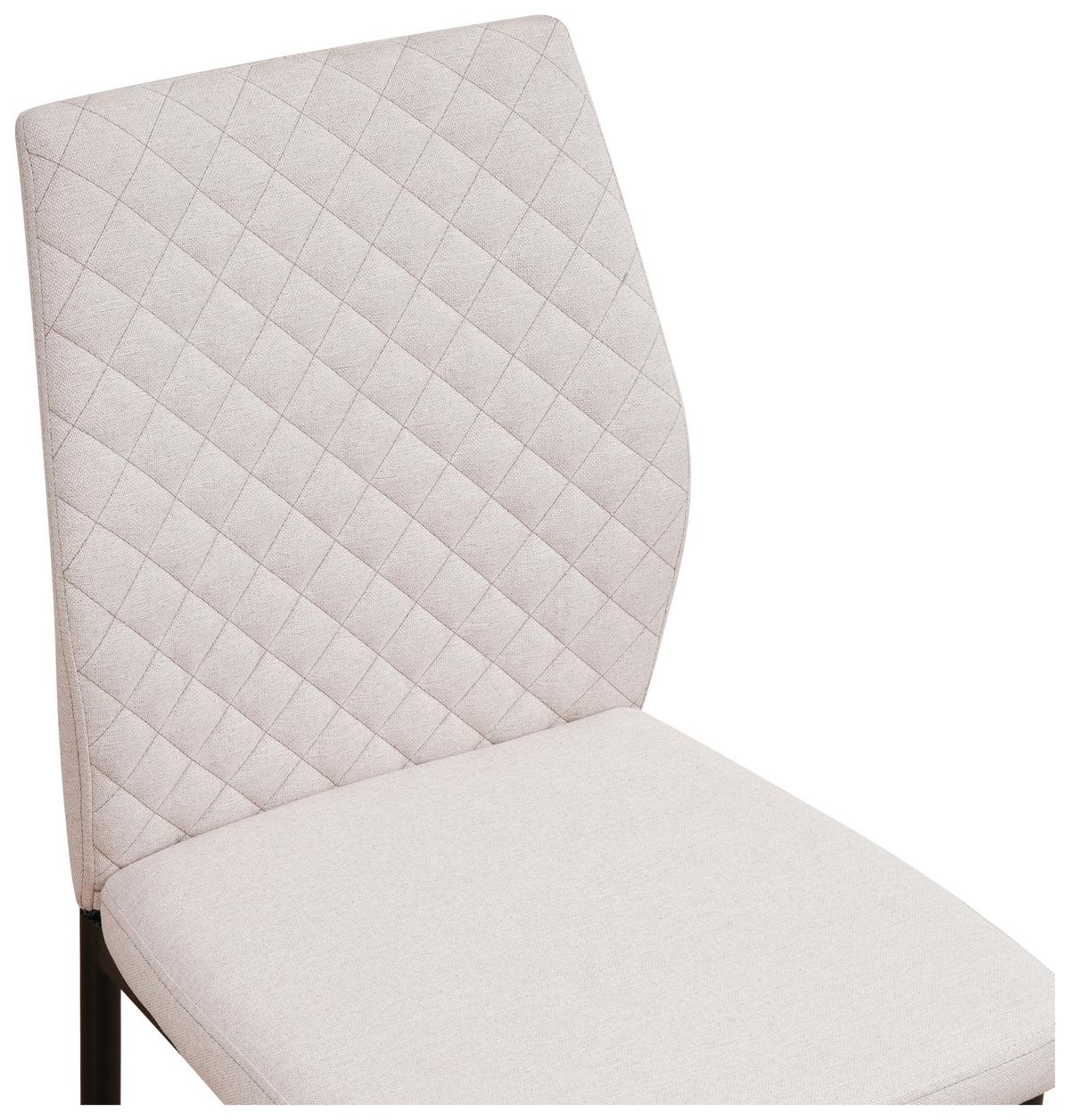 Židle MIA -CENOVÝ TRHÁK- - černá/béžová, Basics, kov/textil (44/90/56cm) - Based
