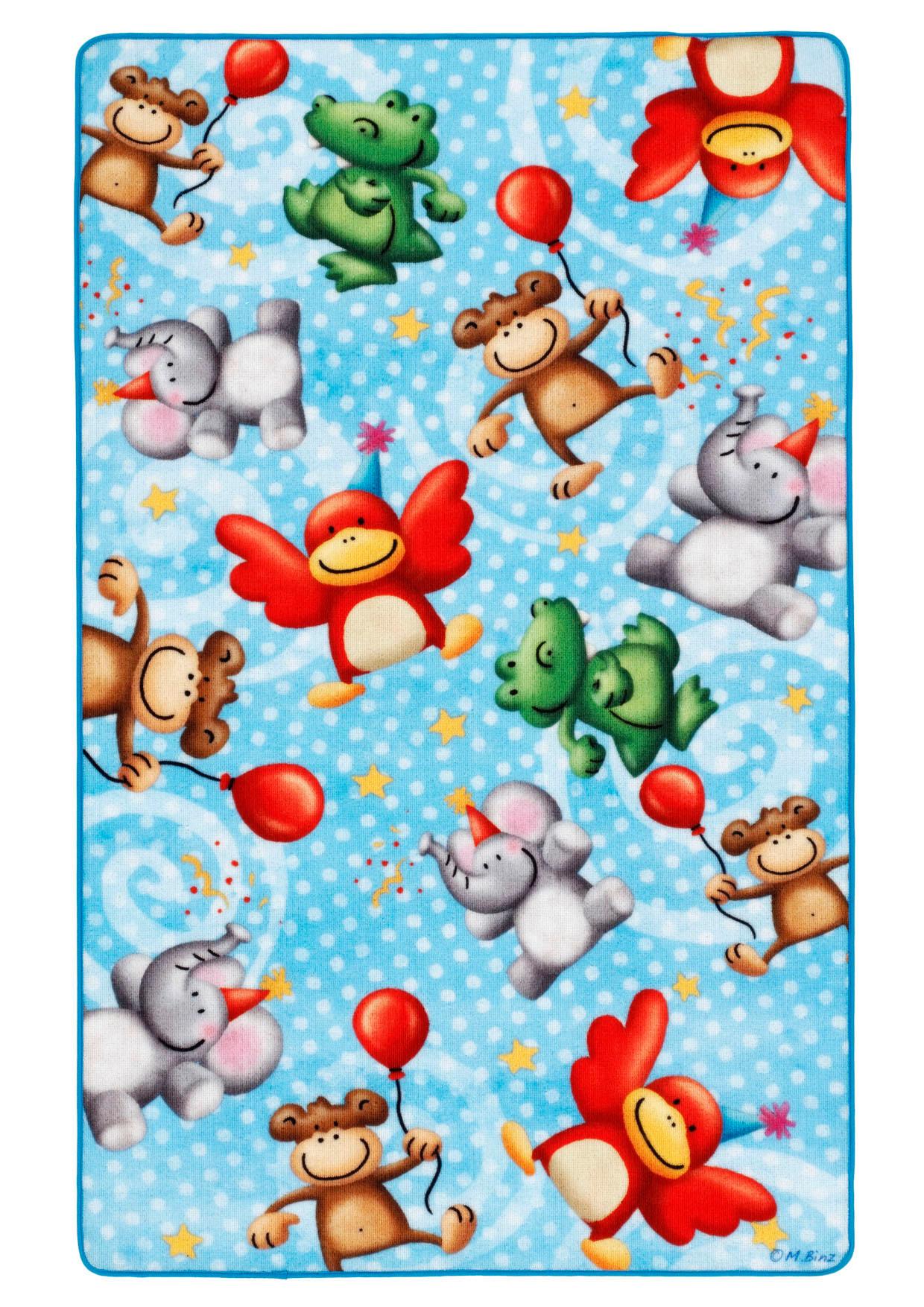 Kinderteppich Lk-4 67x125 - Multicolor/Hellblau, Trend, Textil (67/125cm)