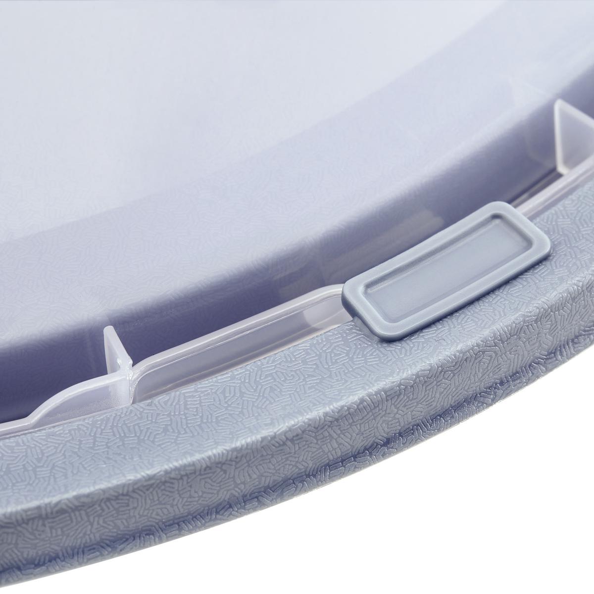 Kuchentransportbox Rund Josefa D/h: Ca. 34/15 Cm - Pastellblau/Transparent, MODERN, Kunststoff (34/15cm) - Luca Bessoni