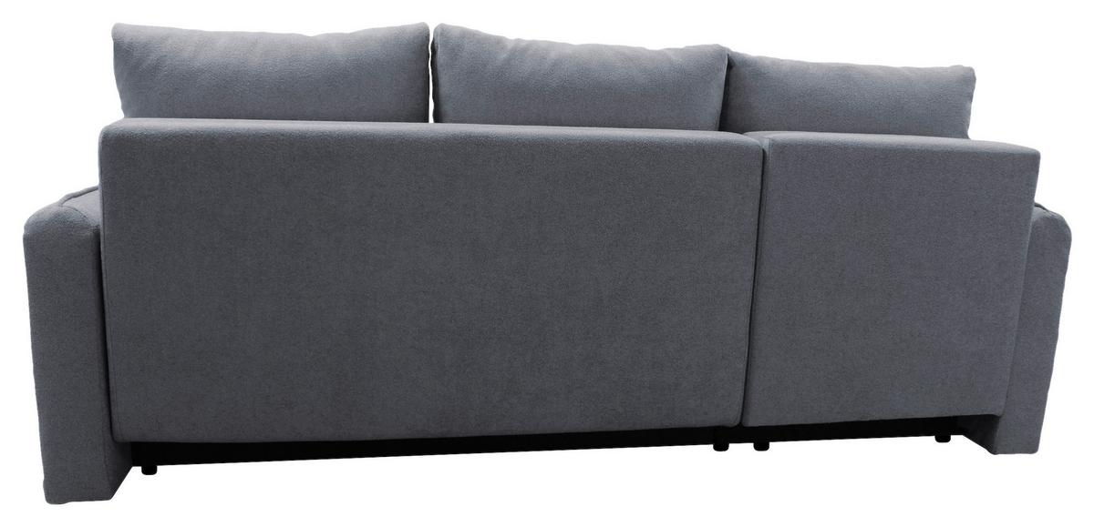 Ecksofa Fancy Grau 143x209 cm - Schwarz/Grau, Design, Textil (143/209cm) - MID.YOU