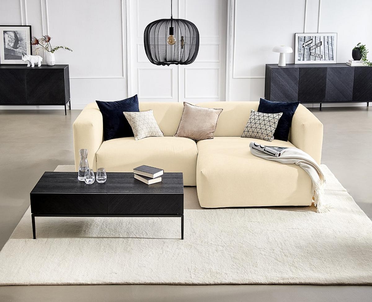 Ecksofa Bolt, Beige S: 160x255 cm - Beige, MODERN, Textil (160/255cm) - Trendmanufaktur