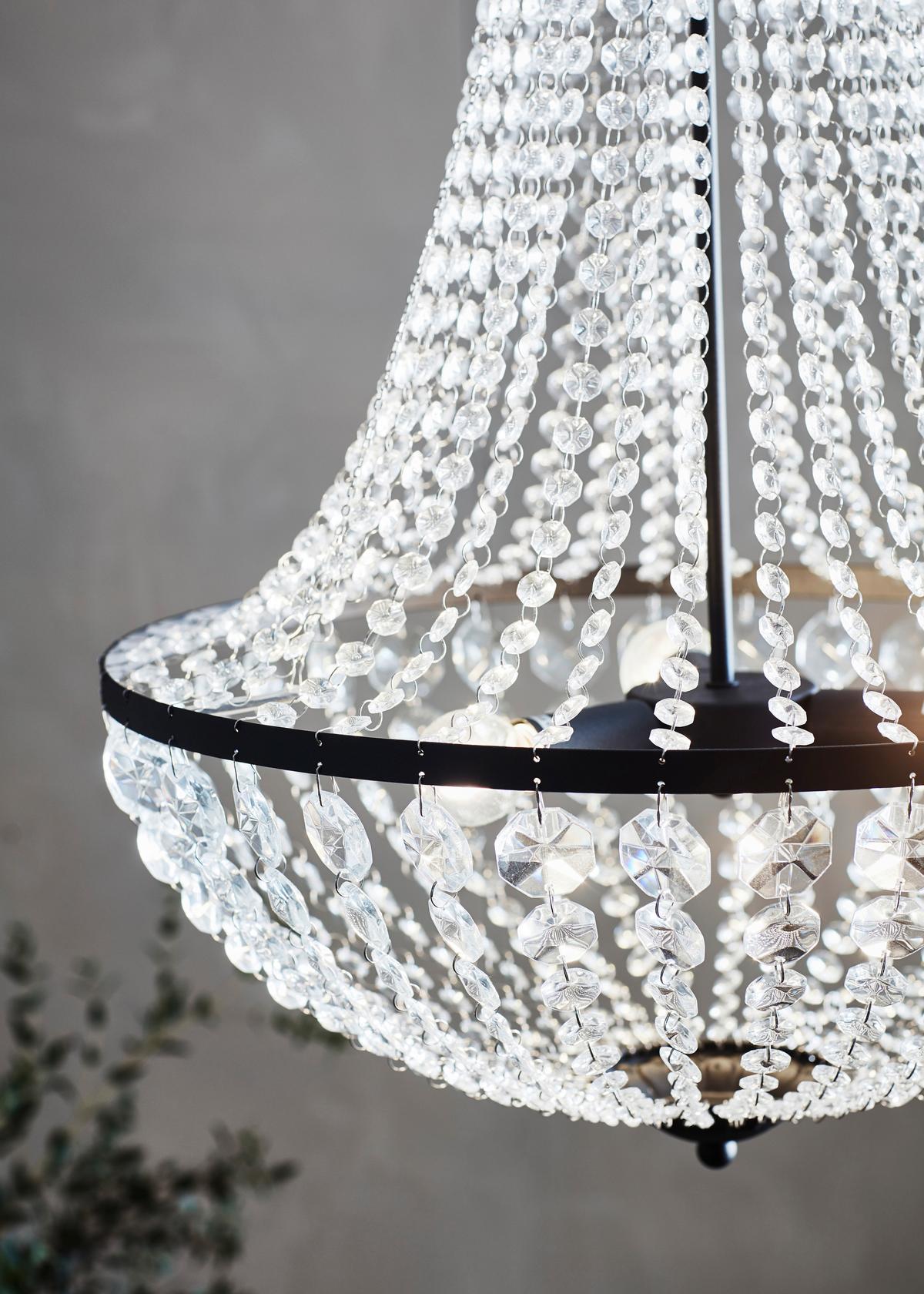 Kronleuchter Klar, Schwarz, 40w - Klar/Schwarz, Basics, Glas/Metall (50/68cm) - Markslöjd