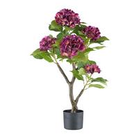 Kunstpflanze Lila/Braun/Schwarz, 85 cm - Lila/Schwarz, Design, Kunststoff (85cm) - P & B