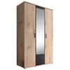 Drehtürenschrank Mit Spiegel + Laden 120 Cm Chicago, Eiche - Eichefarben/Anthrazit, Basics, Glas/Holzwerkstoff (120/196/53,5cm) - MID.YOU