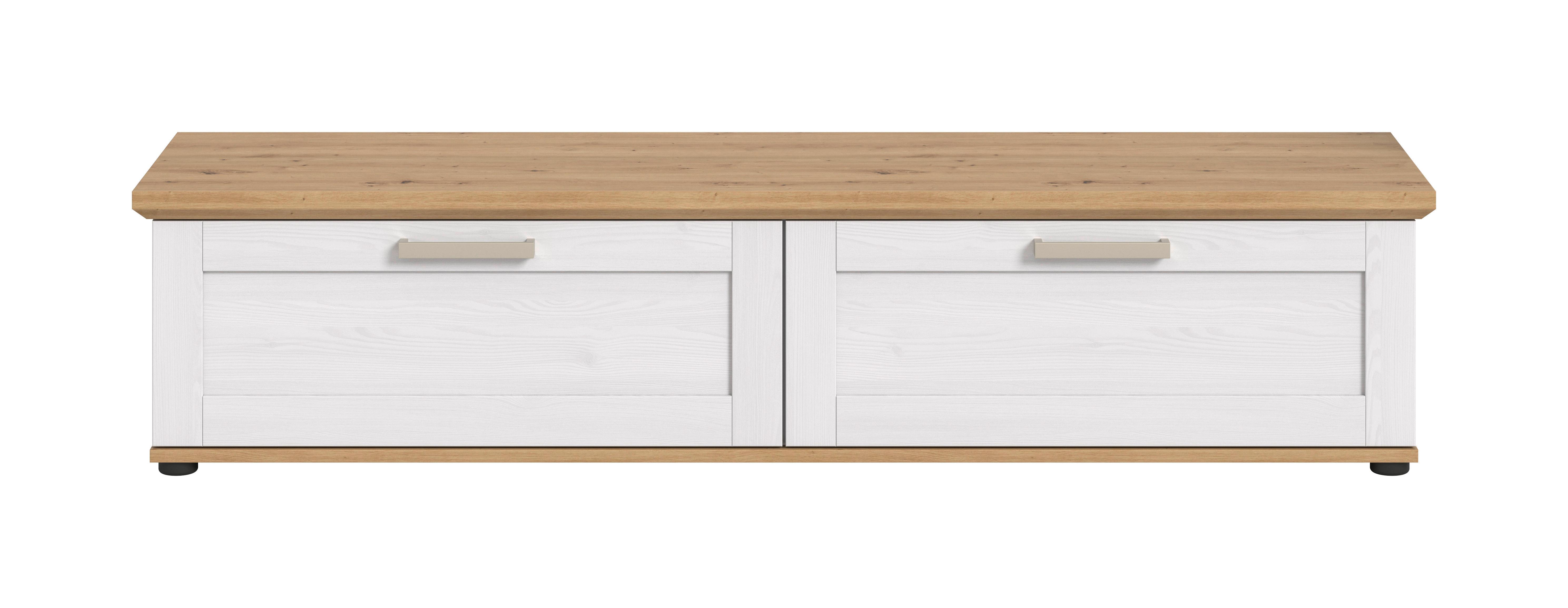 LOWBOARD Verona Lärchefarben B: 164cm - Lärchefarben/Schwarz, Design, Holzwerkstoff (164/37/40cm) - Livetastic