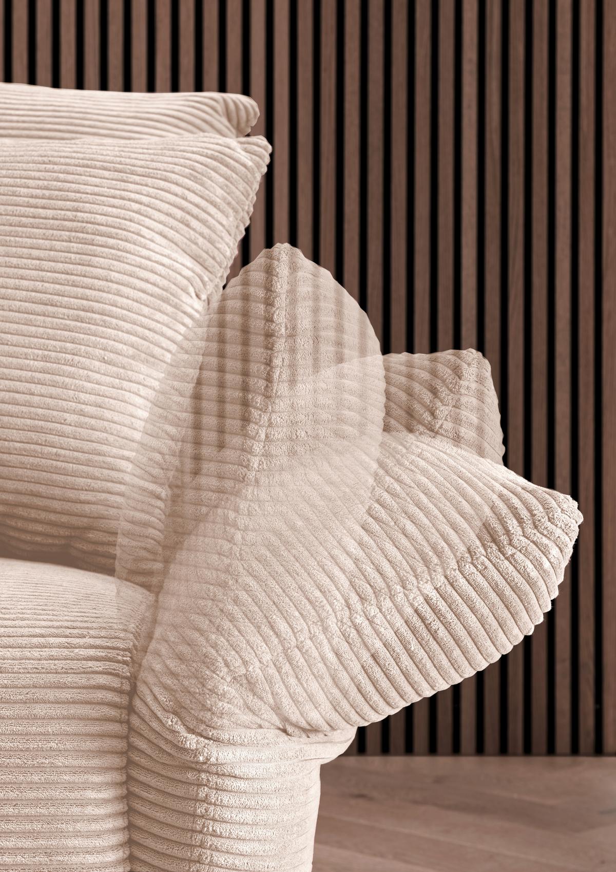 2-Sitzer-Sofa Vanilla Beige - Beige/Schwarz, Design, Textil (163/97/102cm) - Livetastic