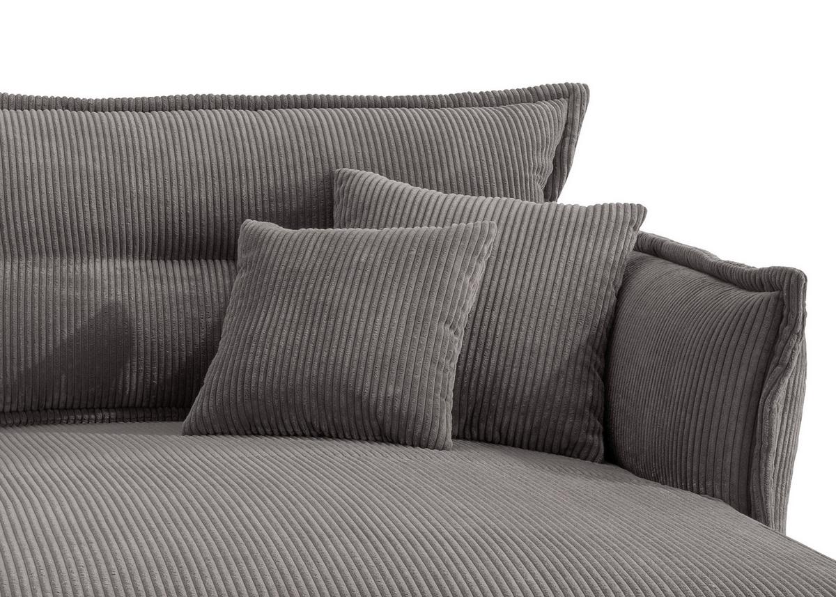 Ecksofa Lava S: 255/180 cm - Schwarz/Grau, MODERN, Textil (255/180cm) - Livetastic
