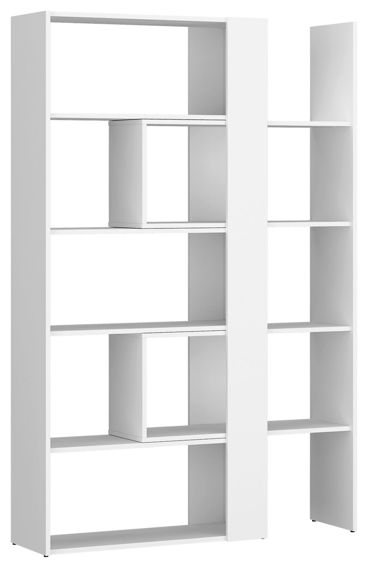 Regal Motus Alpinweiß B: 82-146 cm - Weiß, MODERN, Holzwerkstoff (82-146/180/35cm)