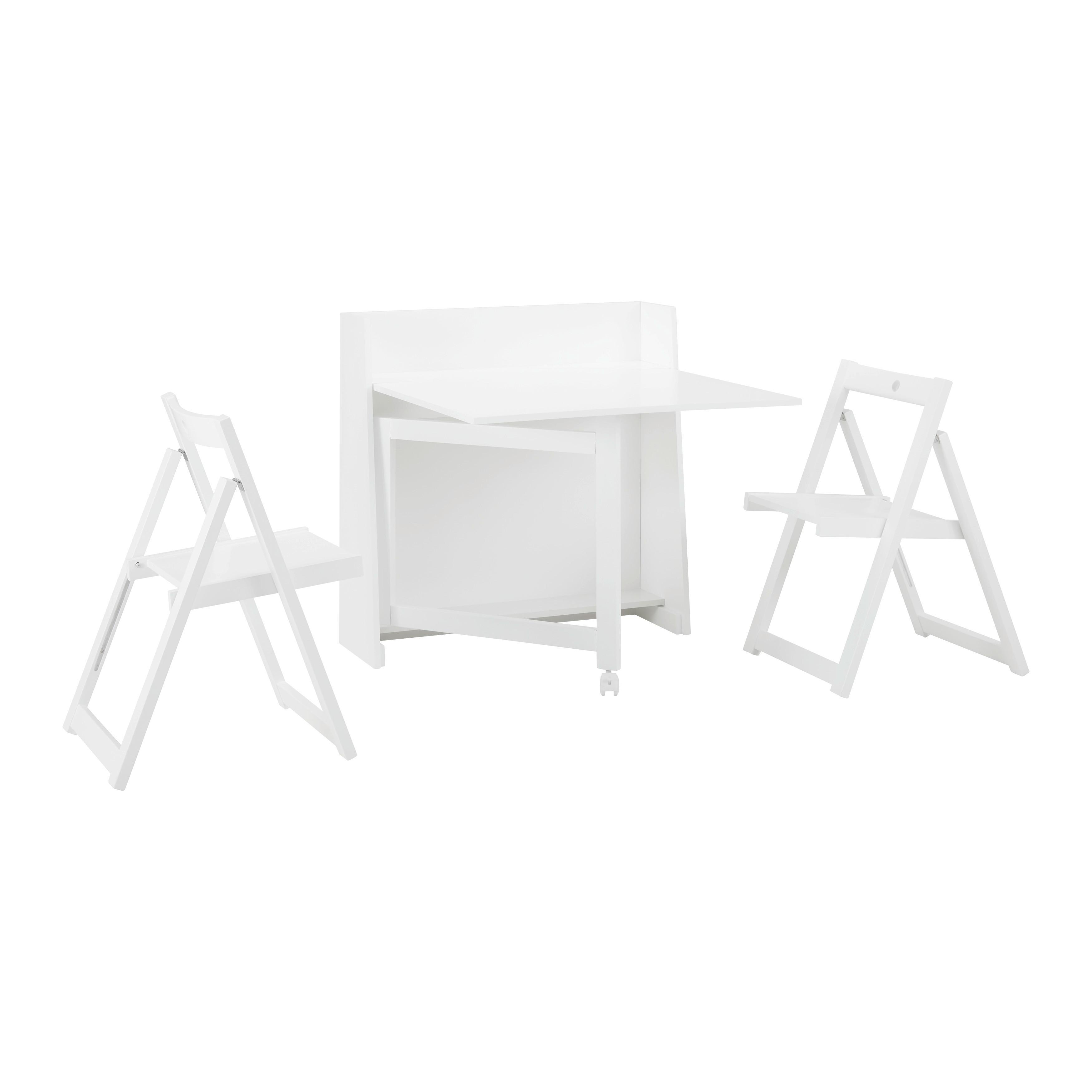 Stolová súprava THEO biela - biela, Modern, drevo/kompozitné drevo (85/83/85cm) - P & B