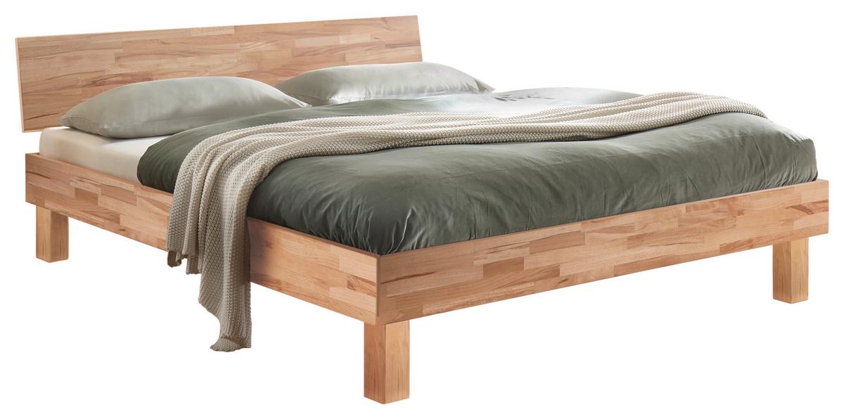 Bett Forti, Kernbuche 90x200 cm - Buchefarben/Kernbuche, Natur, Holz (90/200cm) - Hasena