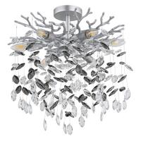 DECKENLEUCHTE Grau, Silbefarben, ca. 50x54cm - Klar/Silberfarben, Design, Glas/Metall (50/54cm) - Globo