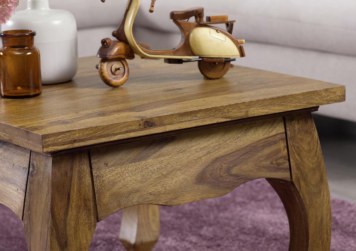 Couchtisch Holz Massiv Opium, Sheesham - Sheeshamfarben, Design, Holz (60/60/40cm) - MID.YOU