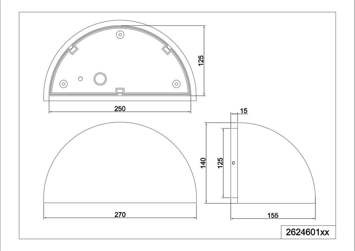 Außenwandleuchhte 262460124 Maas - Rostfarben/Weiß, KONVENTIONELL, Kunststoff/Metall (14/27/15,5cm) - Trio Leuchten
