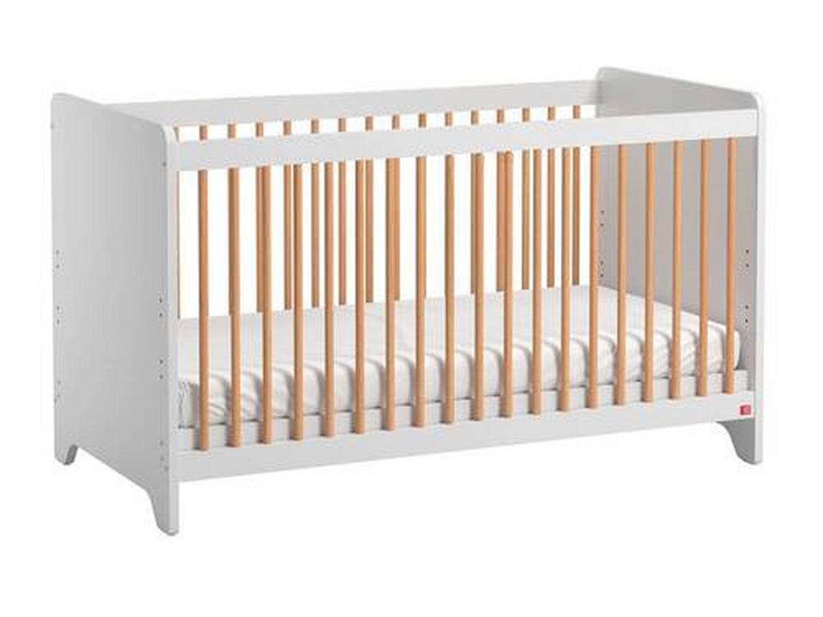 Gitterbett Leaf - Weiß, MODERN (70/140cm) - MID.YOU